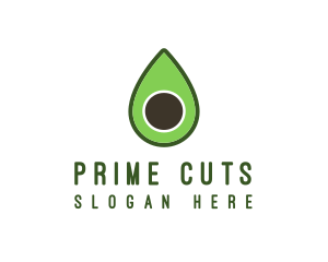 Green Avocado Sliced logo design