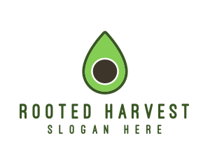 Green Avocado Sliced logo design