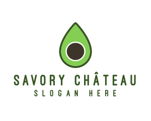 Green Avocado Sliced logo design