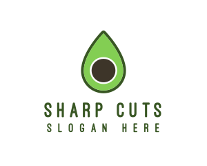 Green Avocado Sliced logo design