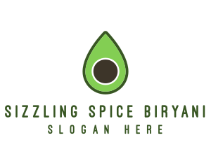 Green Avocado Sliced logo design