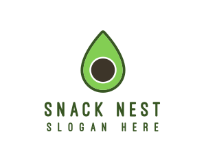 Green Avocado Sliced logo design