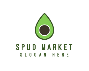 Green Avocado Sliced logo design