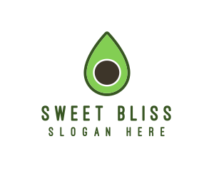 Green Avocado Sliced logo design