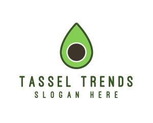 Green Avocado Sliced logo design