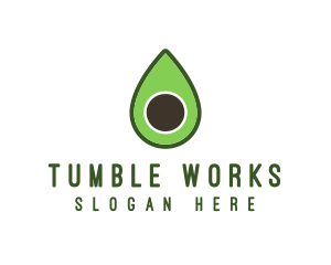 Green Avocado Sliced logo design