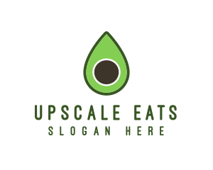 Green Avocado Sliced logo design