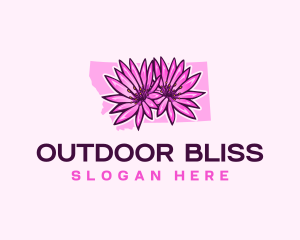 Bitterroot Flower Montana logo design