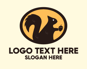 Squirrel Acorn Rodent logo