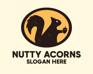 Squirrel Acorn Rodent logo