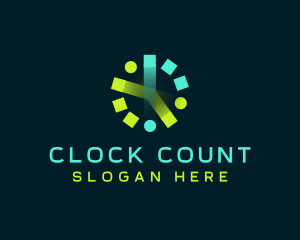 Clock Tech Application logo design