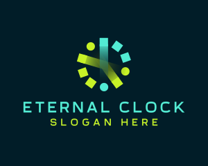 Clock Tech Application logo design