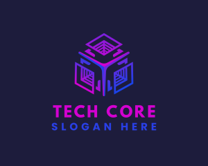 Cube Tech Cyberspace logo design