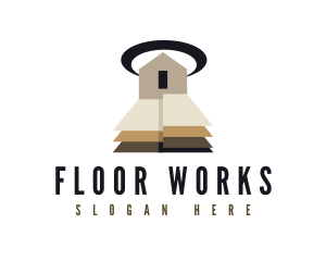 Home Flooring Floorboard logo design