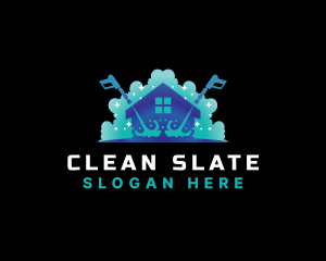 Bubble Cleaning Pressure Wash logo design