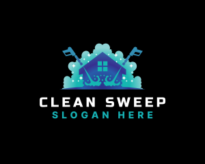 Bubble Cleaning Pressure Wash logo design