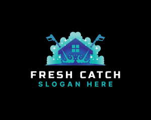 Bubble Cleaning Pressure Wash logo design