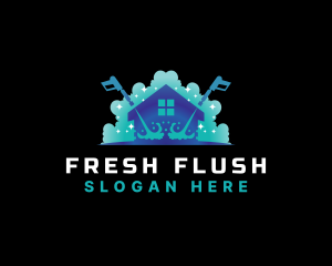 Bubble Cleaning Pressure Wash logo design