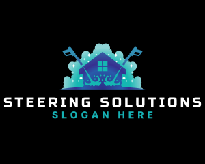 Bubble Cleaning Pressure Wash logo design