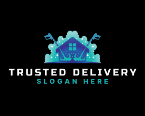 Bubble Cleaning Pressure Wash logo design