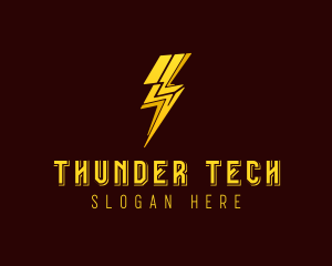 Thunder Bolt Power logo design