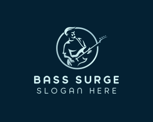 Music Band Guitarist logo design