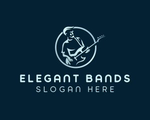 Music Band Guitarist logo design