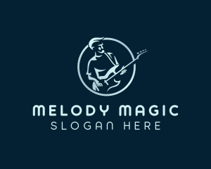 Music Band Guitarist logo design