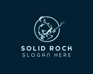 Music Band Guitarist logo design