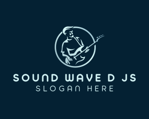 Music Band Guitarist logo design