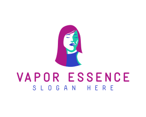 Woman Cigarette Tobacco logo design