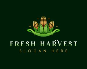 Corn Crop Harvest logo design