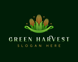 Corn Crop Harvest logo design