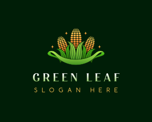 Corn Crop Harvest logo design