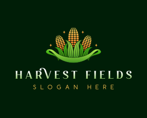 Corn Crop Harvest logo design