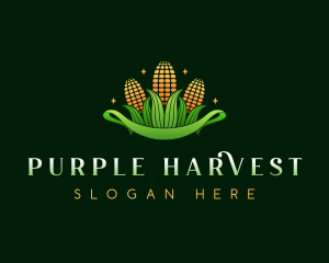 Corn Crop Harvest logo design