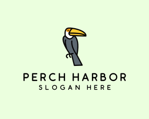 Perched Toucan Bird logo