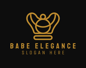 Elegant Gold Crown logo design