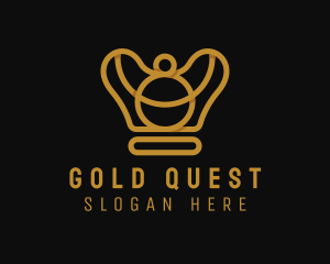 Elegant Gold Crown logo design