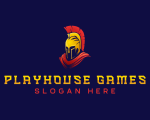 Gaming Spartan Warrior logo design