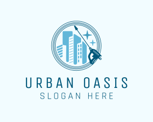 Urban City Pressure Washer Cleaning logo design