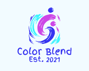 Colorful Artsy Brushstroke logo