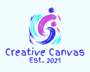 Colorful Artsy Brushstroke logo