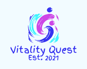 Colorful Artsy Brushstroke logo
