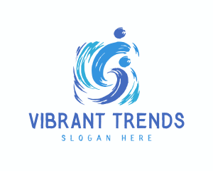 Colorful Artsy Brushstroke logo