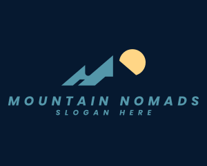 Minimalist Mountain Tourism logo design