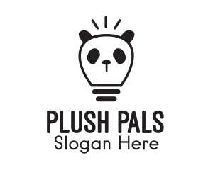 Panda Light Bulb logo design