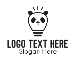 Innovative - Panda Light Bulb logo design