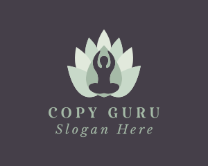 Yoga Lotus Petals logo design