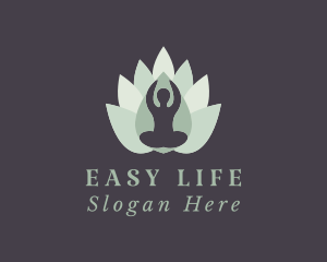 Yoga Lotus Petals logo design